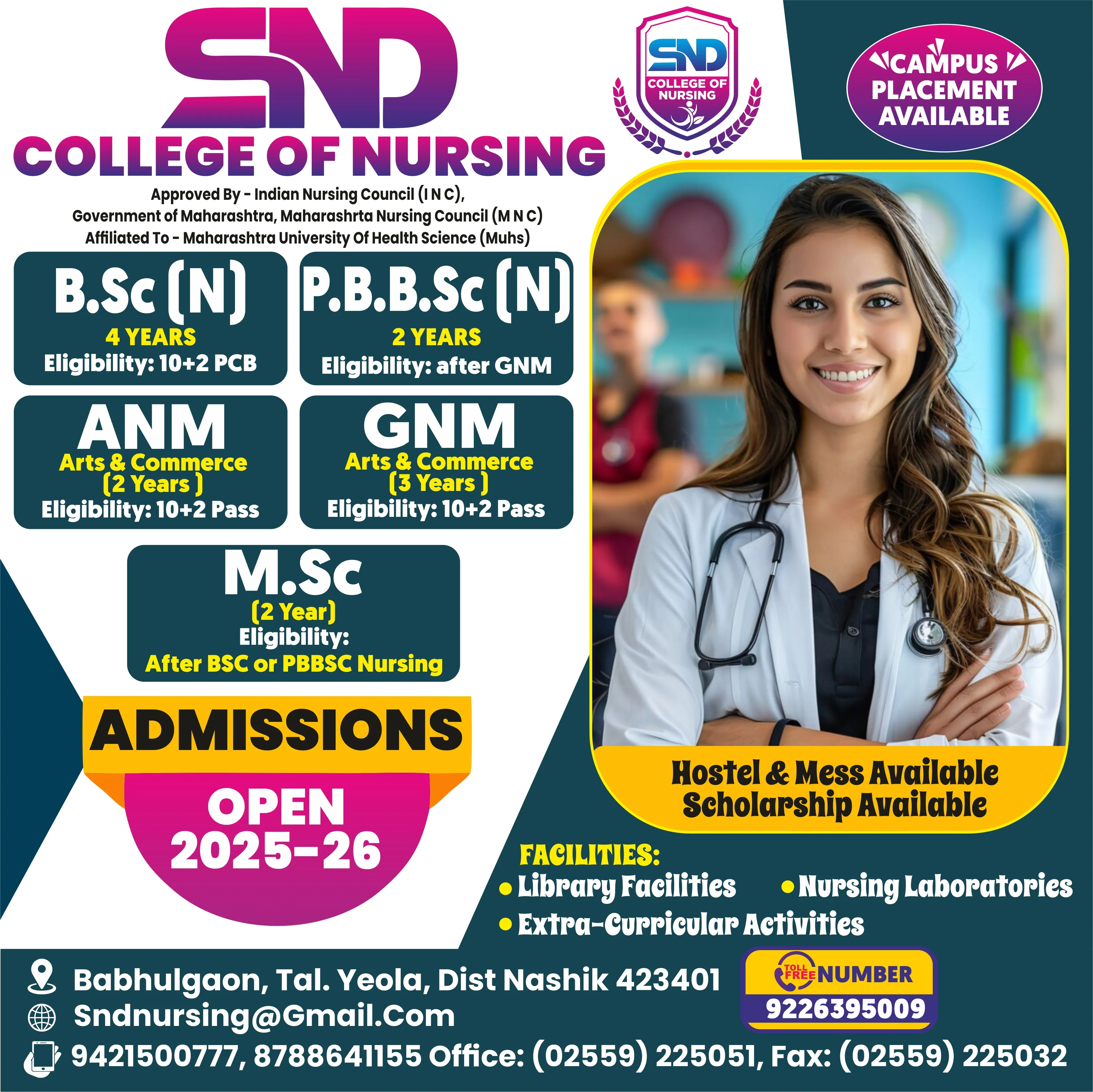 SND Nusring College Flyer