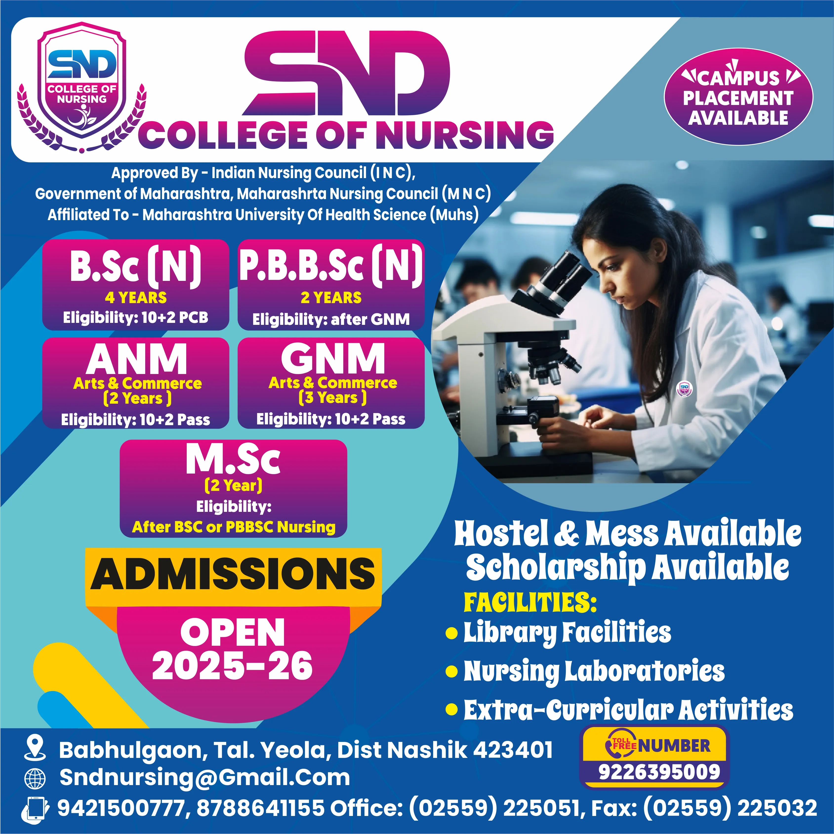 SND Nusring College Flyer