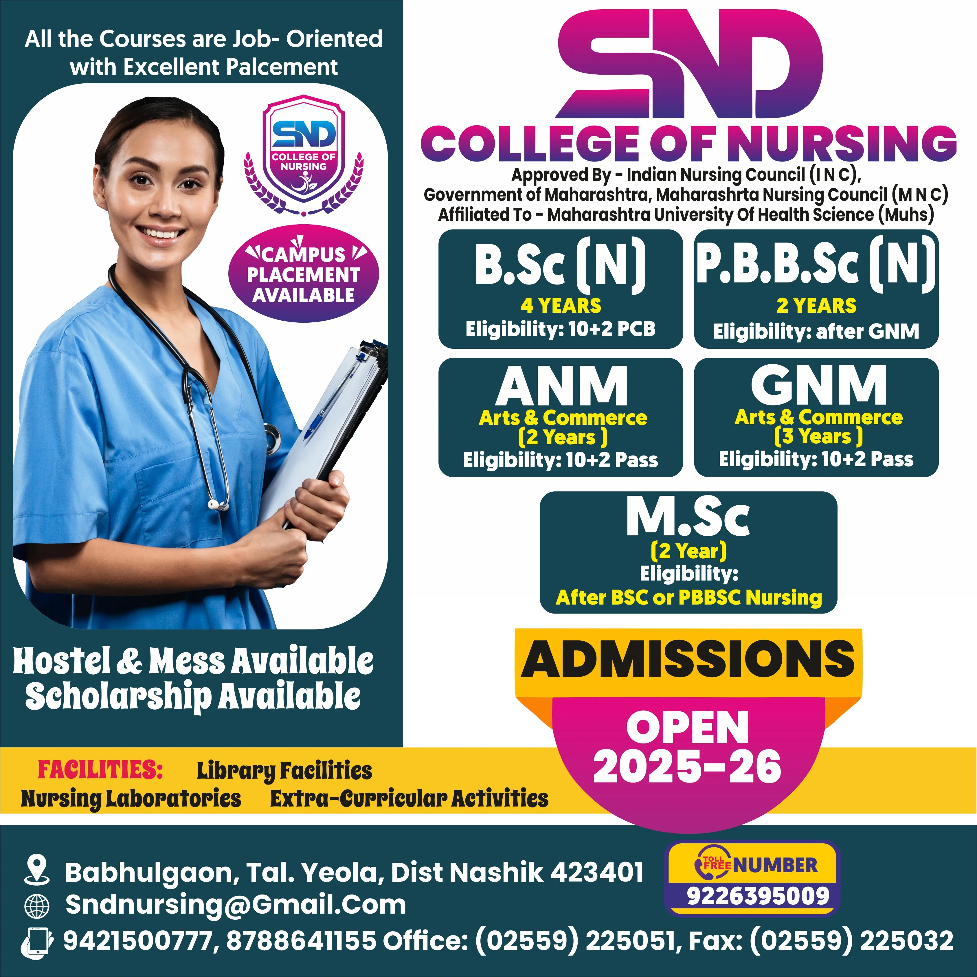 SND Nusring College Flyer